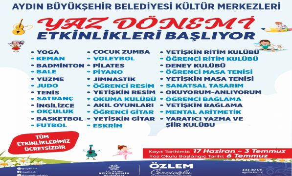 BAŞKAN ÇERÇİOĞLU İLE AYDINLI ÇOCUKLAR YAZ TATİLİNDE EĞLENİRKEN ÖĞRENECEK