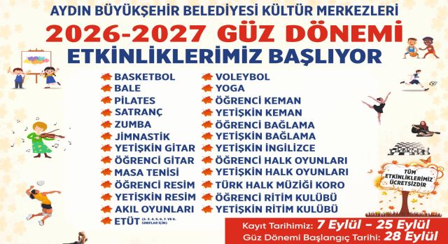 Aydın’da Güz Dönemi Etkinlikleri Başlıyor 