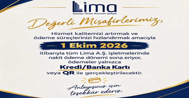 LİMA A.Ş.’DE NAKİT ÖDEME DÖNEMİ SONA ERİYOR 